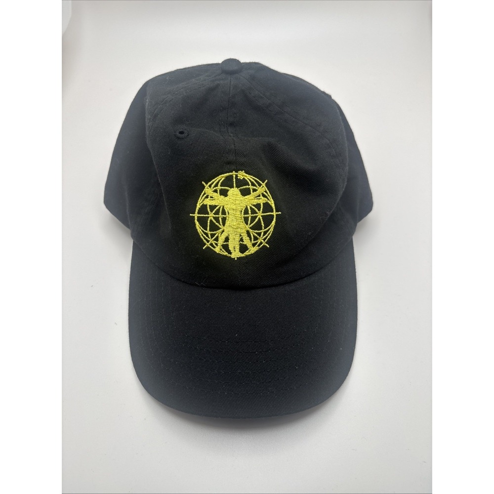 DaVinci Vitruvian Man Embroidered Dad Hat Black Cotton Adjustable Baseball Cap